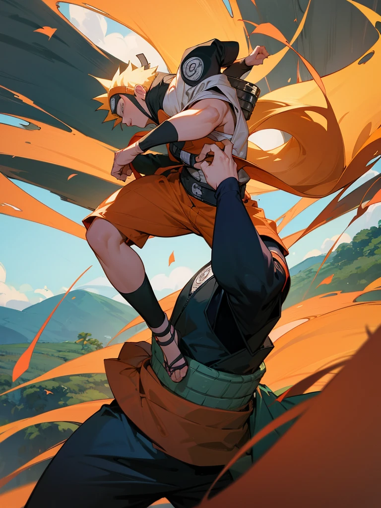 Iconic scene from Naruto anime 