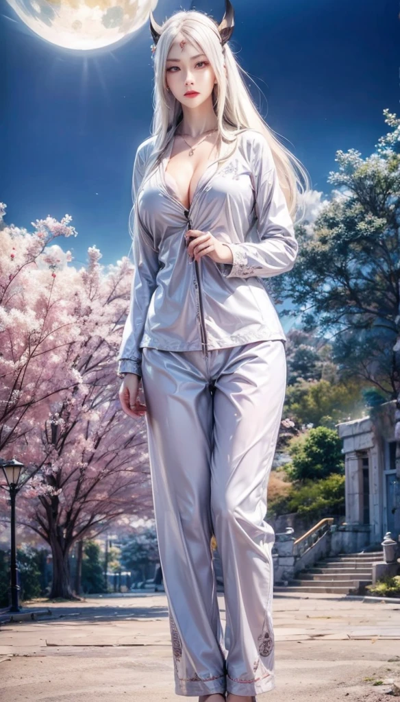 realistic, 1 women, best quality, 12k, HD, long hair, big round breasts, cleavage, ponytail, necklace, jewelry, shorts, short jacket, slim hips, hair tie, yellow eyes, black hair, super detailed, Eye details, hair details, person details, mouth details, face details, breast details, clothes details, hair details, pants details, hand details, whole body