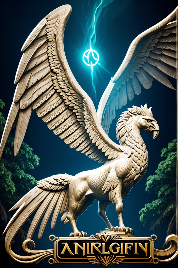Mythological griffin logo 