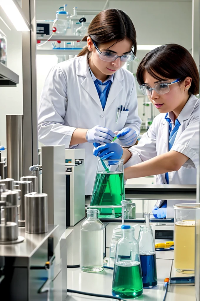 biochemists in a laboratory experimenting on animals
