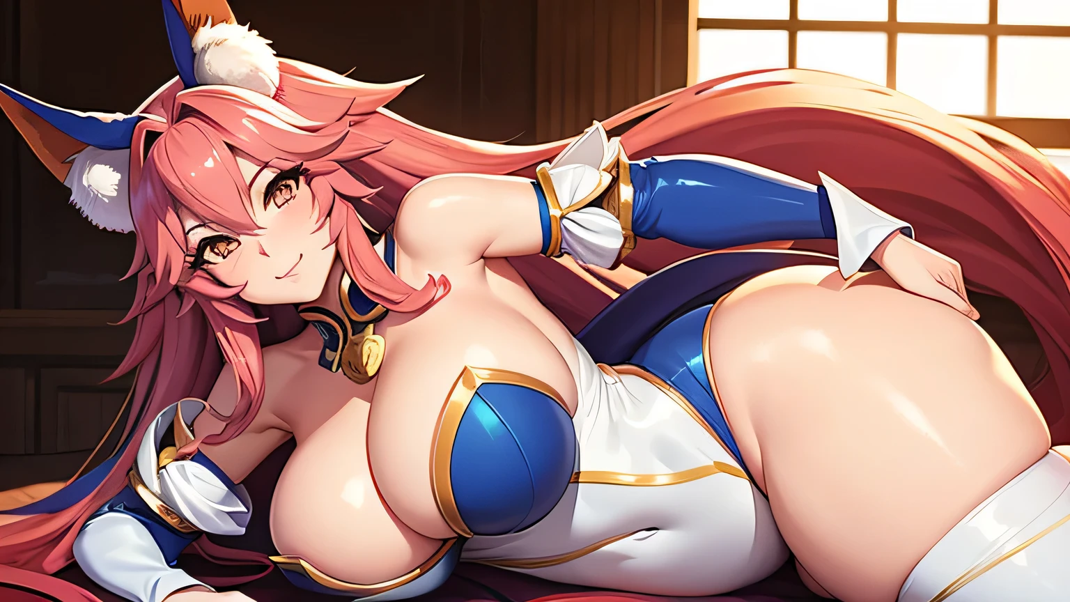 tamamo super breasts Plump Big Ass Big waist Plump Big breasts Big Tits Thick thighs Perfect hands Highly detailed face leotard