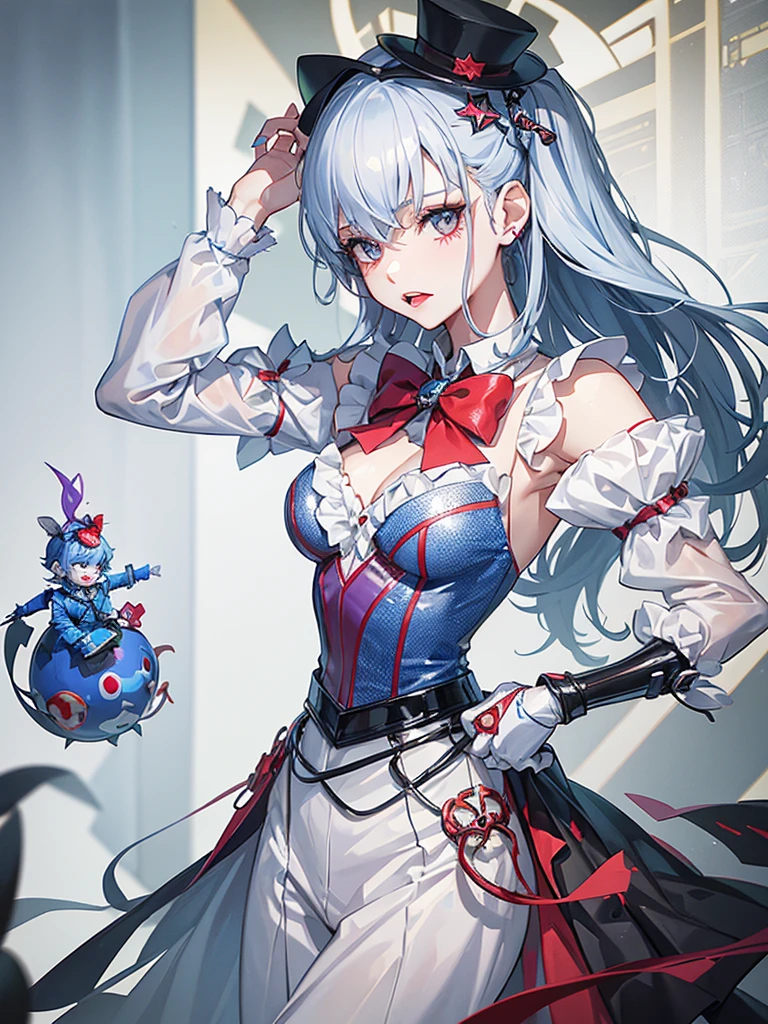 The character has an artificial body similar to that of a doll.. Your style is that of a joker