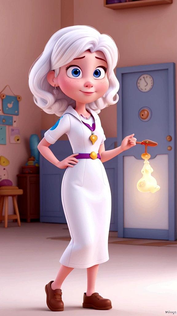 Disney pixar style white woman, high qualiy, best qualityer.