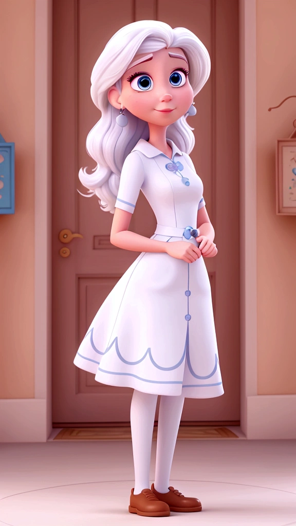 Disney pixar style white woman, high qualiy, best qualityer.