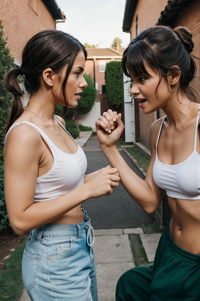 Two neighbour fighting with each other