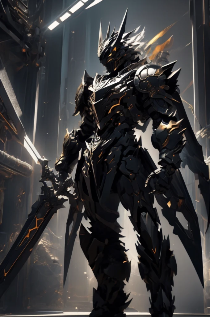 Leonin, Black Clock Armor, Sword and Shield, Black Lion, No Helmet, Mufasa, Dark Knight, black color