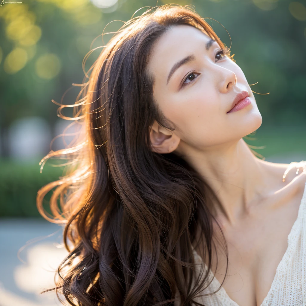 Beautiful mature woman with wavy long hair, she is alluring, Sexy Mature, Ultra-high resolution,(Realistic:1.4), ((Highest quality)), ((masterpiece)), (be familiar with),