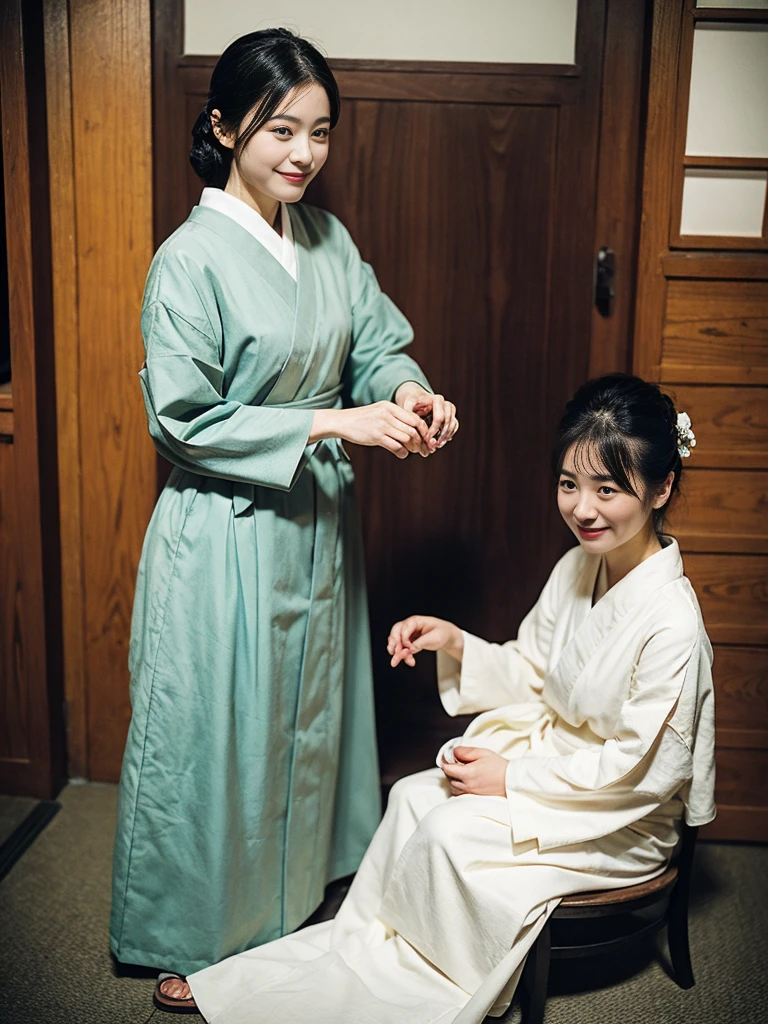 Asian woman Old-fashioned inn Kyoto