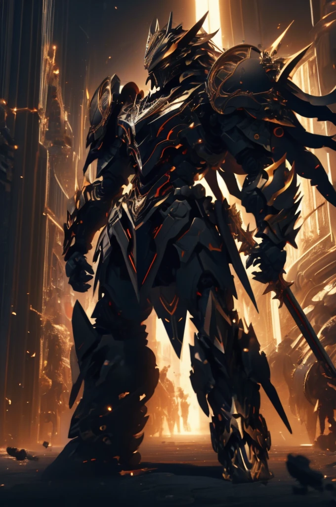 Leonin, Black Clock Armor, Sword and Shield, Black Lion, No Helmet, Mufasa, Dark Knight, black color