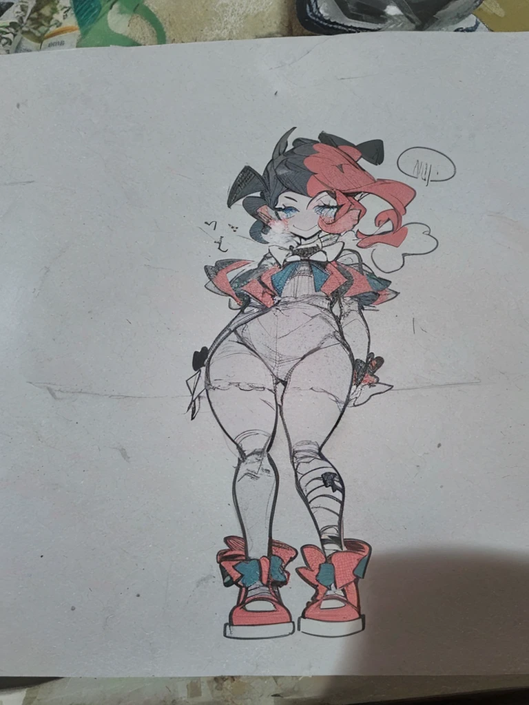 The character has an artificial body similar to that of a doll.. Your style is that of a joker