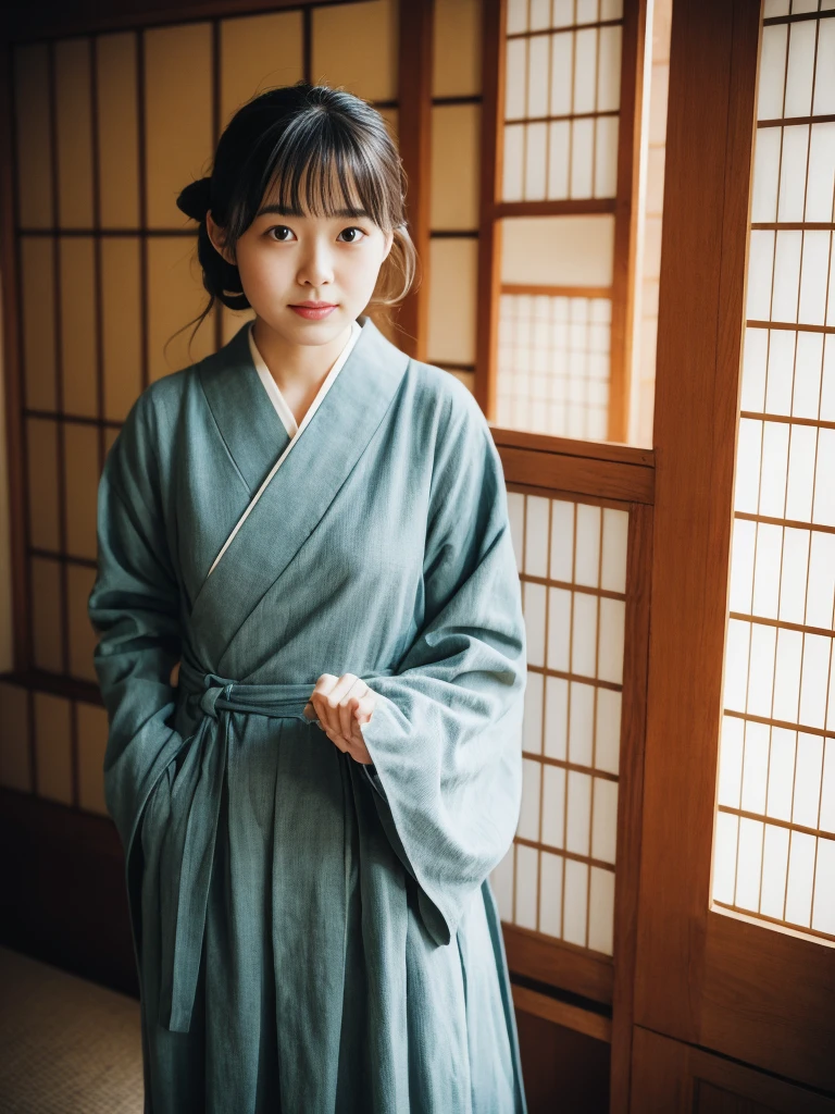 Japanese beautiful girl Old-fashioned inn Kyoto