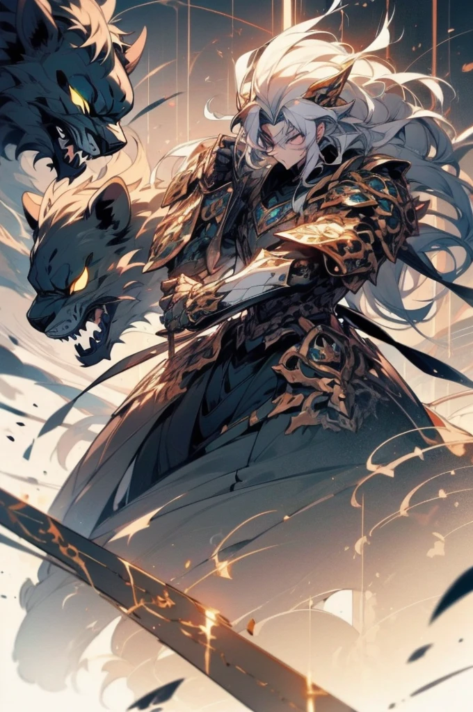Leonin, Black Clock Armor, Sword and Shield, Black Lion, No Helmet, Mufasa, Dark Knight, black color