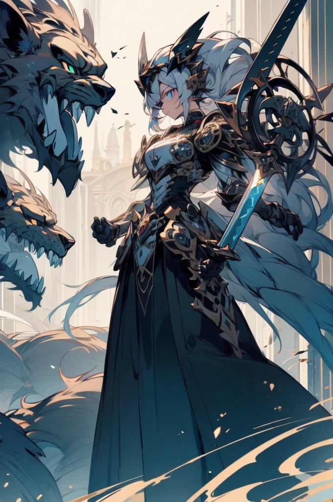Leonin, Black Clock Armor, Sword and Shield, Black Lion, No Helmet, Mufasa, Dark Knight, black color