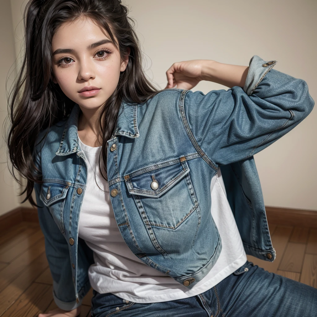 Best Quality 18 Year Old Latina Girl, Jeans and jacket