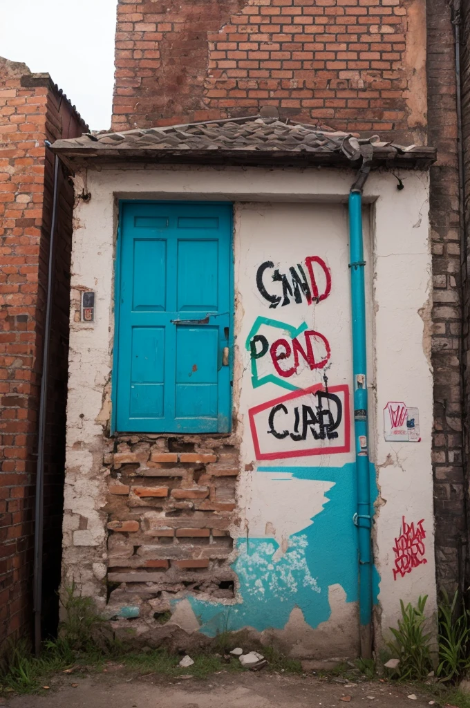 A dead end, with a brick wall with the phrase "cultura pop" graffiti