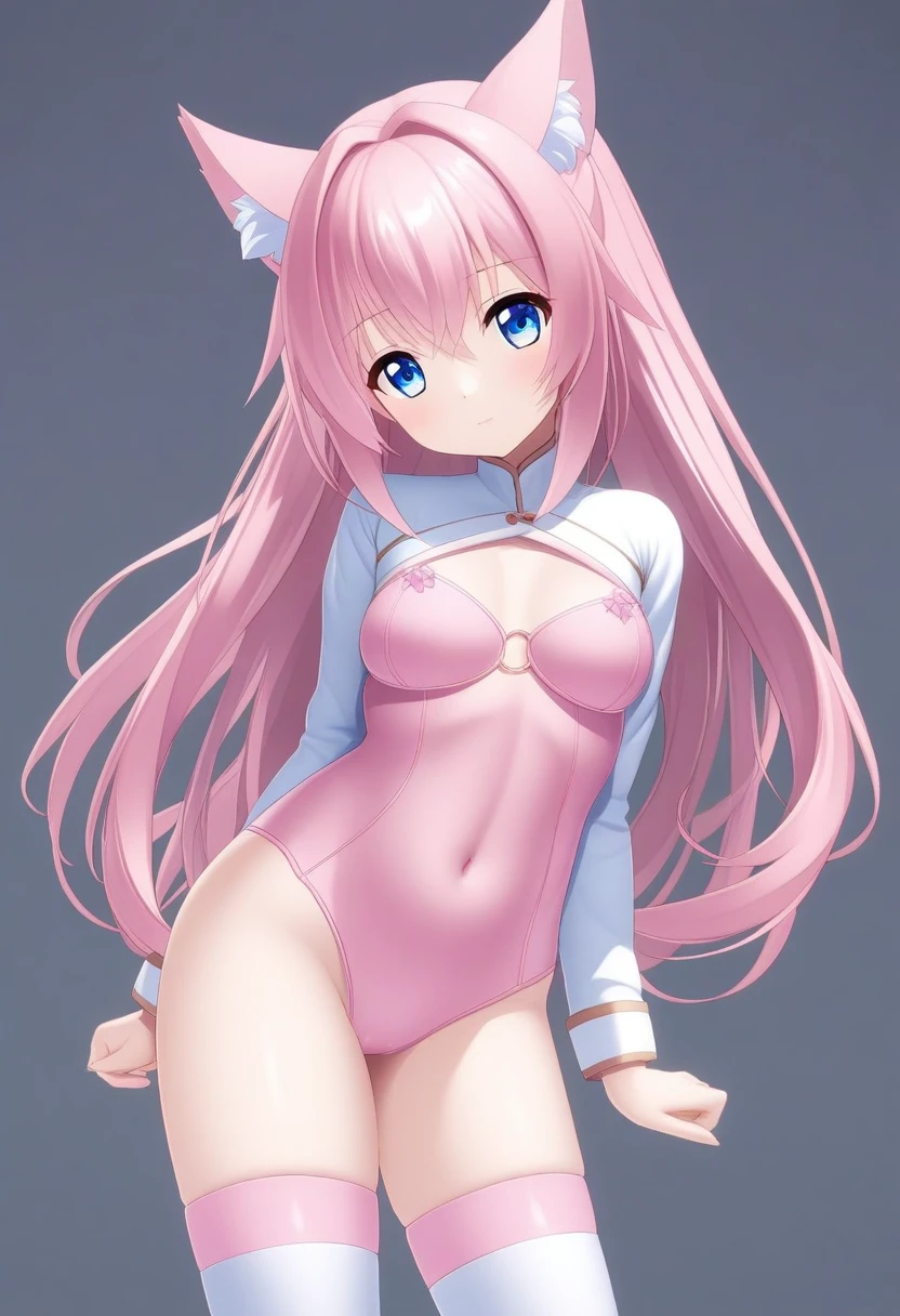 anime girl with pink hair and blue eyes posing naked, seductive anime girl, Pink ponytail and blue eyes, anime girlแมวที่สวยงามมาก, (anime girl), cute catgirl anime, smooth cg anime art, cute anime girl, anime girl, Beautiful anime catgirl, render of a cute 3d anime girl, Highest rating on pixiv, attractive anime girl รัดต้นขา