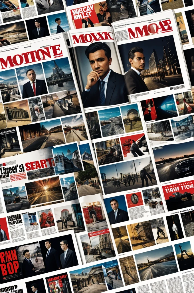 Photomontage with magazine fragments: the insecurity of the country