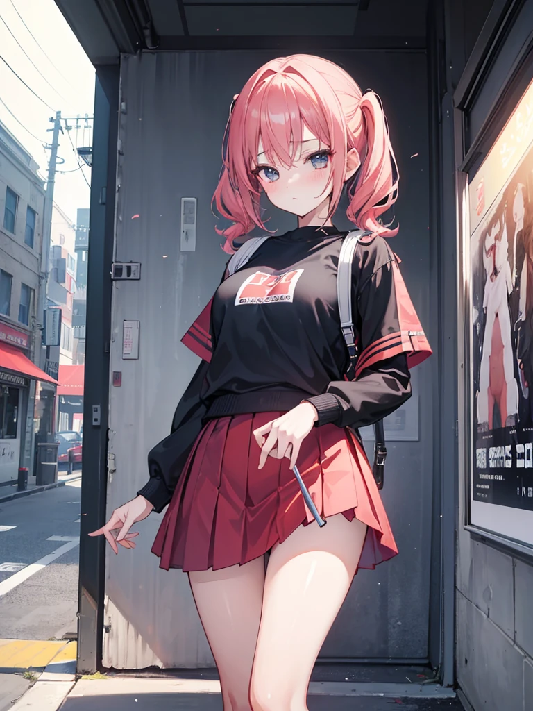 work of art, best qualityer, HuTaoV4, 1 girl, standing alone, blush, twintails, medium hair, hair between the eyes, ((Short urban clothes)), citys, plein-air, natta, movie poster, 8K extremamente detalhado, Soft, high resolution, ultra quality, cinematic lighting, ambient occlusion, High definition, 2k, 4K, 8K, 16K, extremely detailed anime, detailed faces, perfect composition, wide plan, atmospheric lighting, very sexy, lift skirt, random lumbar angle, no censure, nsfw, no censure, too sexy, clear hair