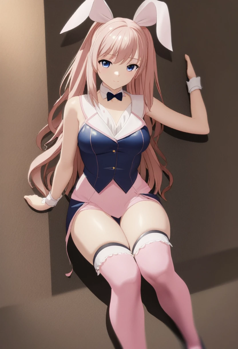 Close-up of woman with bow tie and blue dress, seductive anime girl, render of a cute anime girl, anime girl, photorealistic anime girl render, , beautiful anime girl squatting, smooth cg anime art, attractive anime girl, | Anime with good details, the anime girl is crouching, anime girl