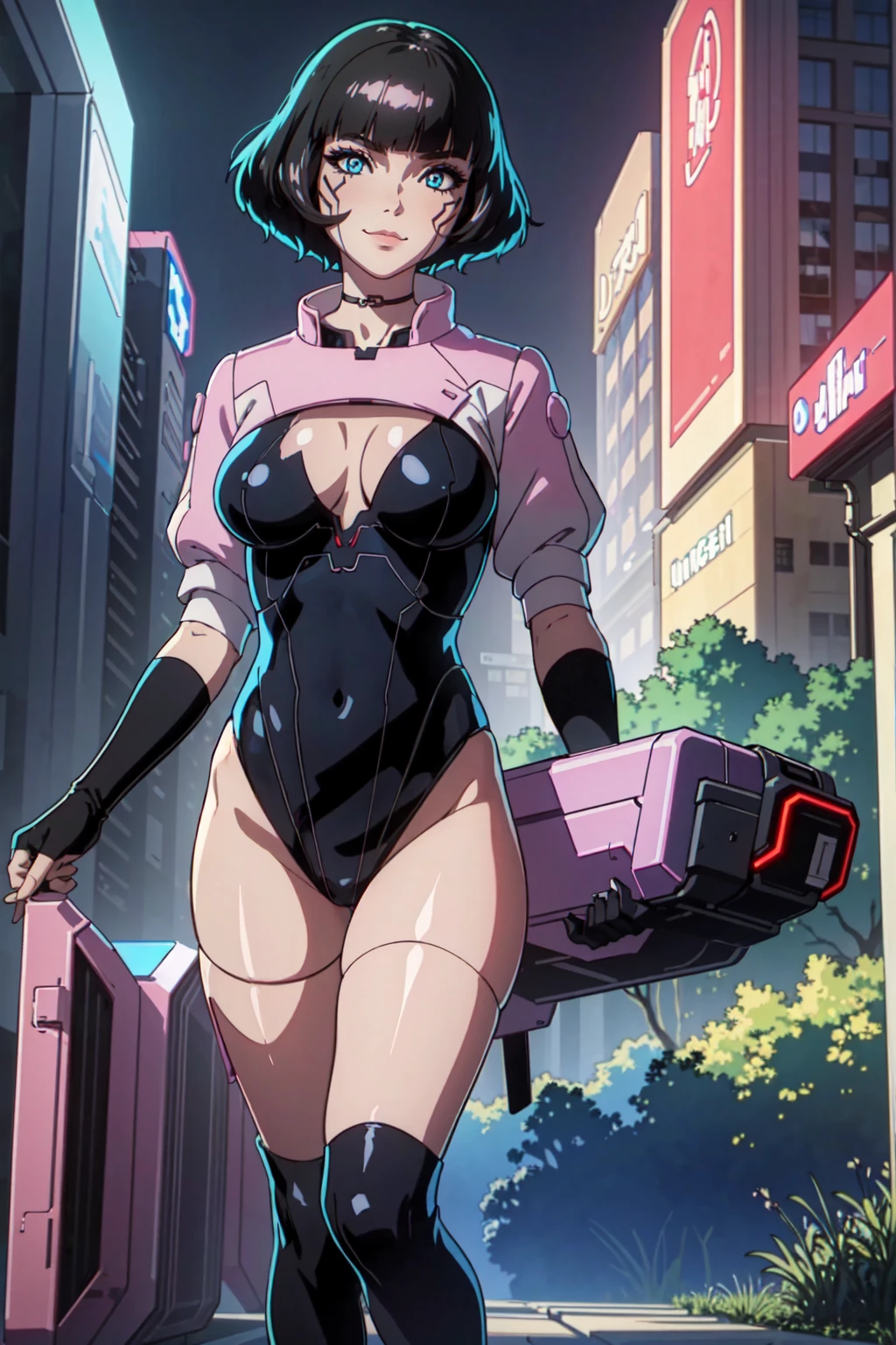 ((masterpiece, best quality))
EdgerunnersSasha, 1girl, black hair, short hair, blue eyes, cyberpunk, smile, fantasy, intricate, elegant, highly detailed, digital painting, artstation, concept art, smooth, 8k, sharp focus, illustration, art by artgerm and greg rutkowski and alphonse mucha, dinamic poses