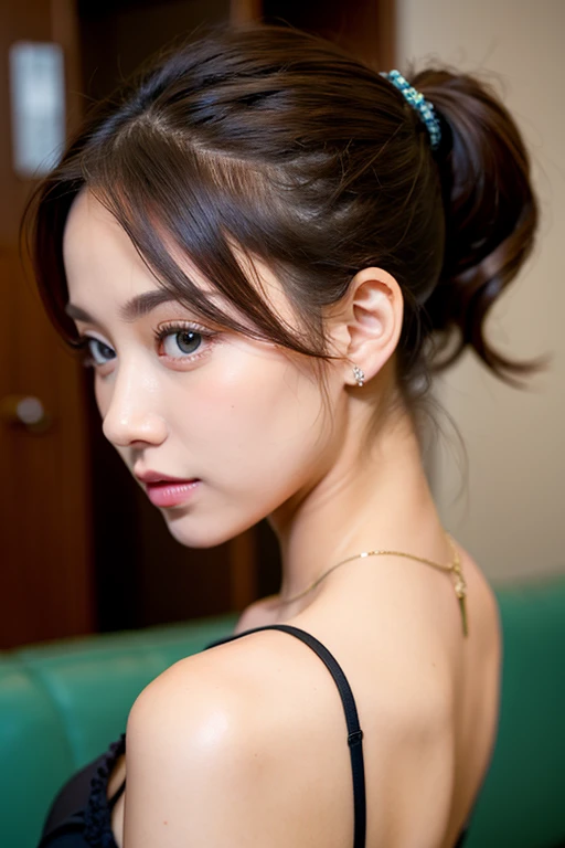 sexy beautiful girl Glamour ponytail