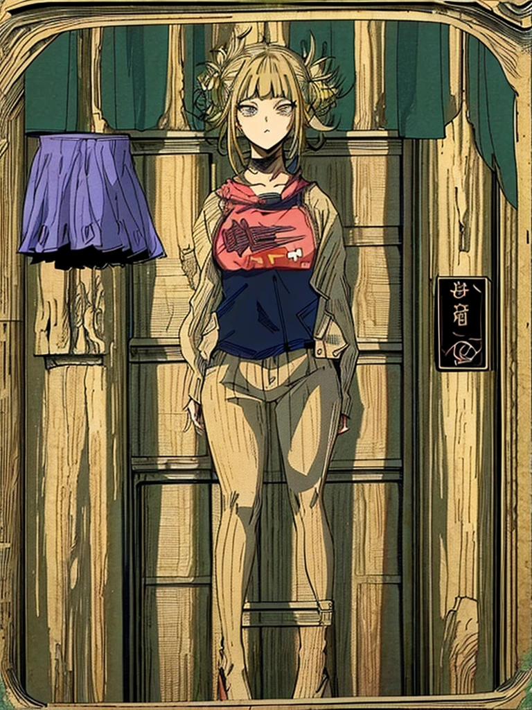 Himiko Toga、(masterpiece、Highest quality、Highest quality、(One Girl:1.3)、(Fractal Art:1.3)、whole body、Himiko Toga