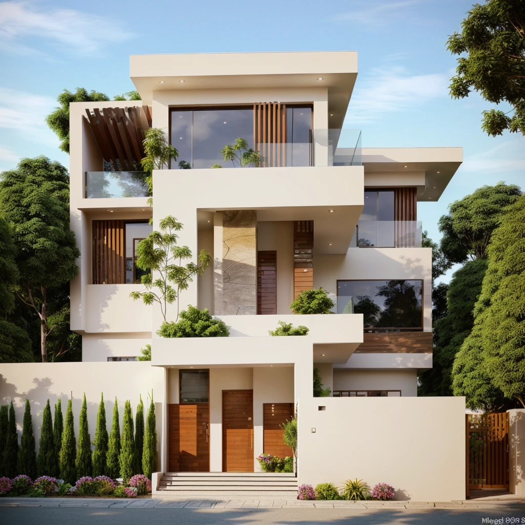 MODERN HOUSE is located on the upper hill, glass windows, wood ceiling, ((big front yard)),
