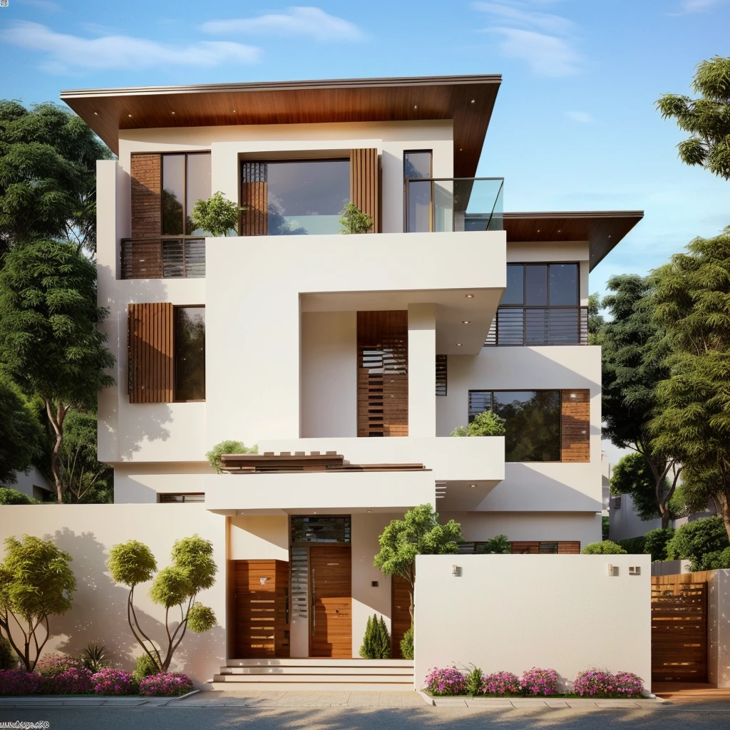 MODERN HOUSE is located on the upper hill, glass windows, wood ceiling, ((big front yard)), 