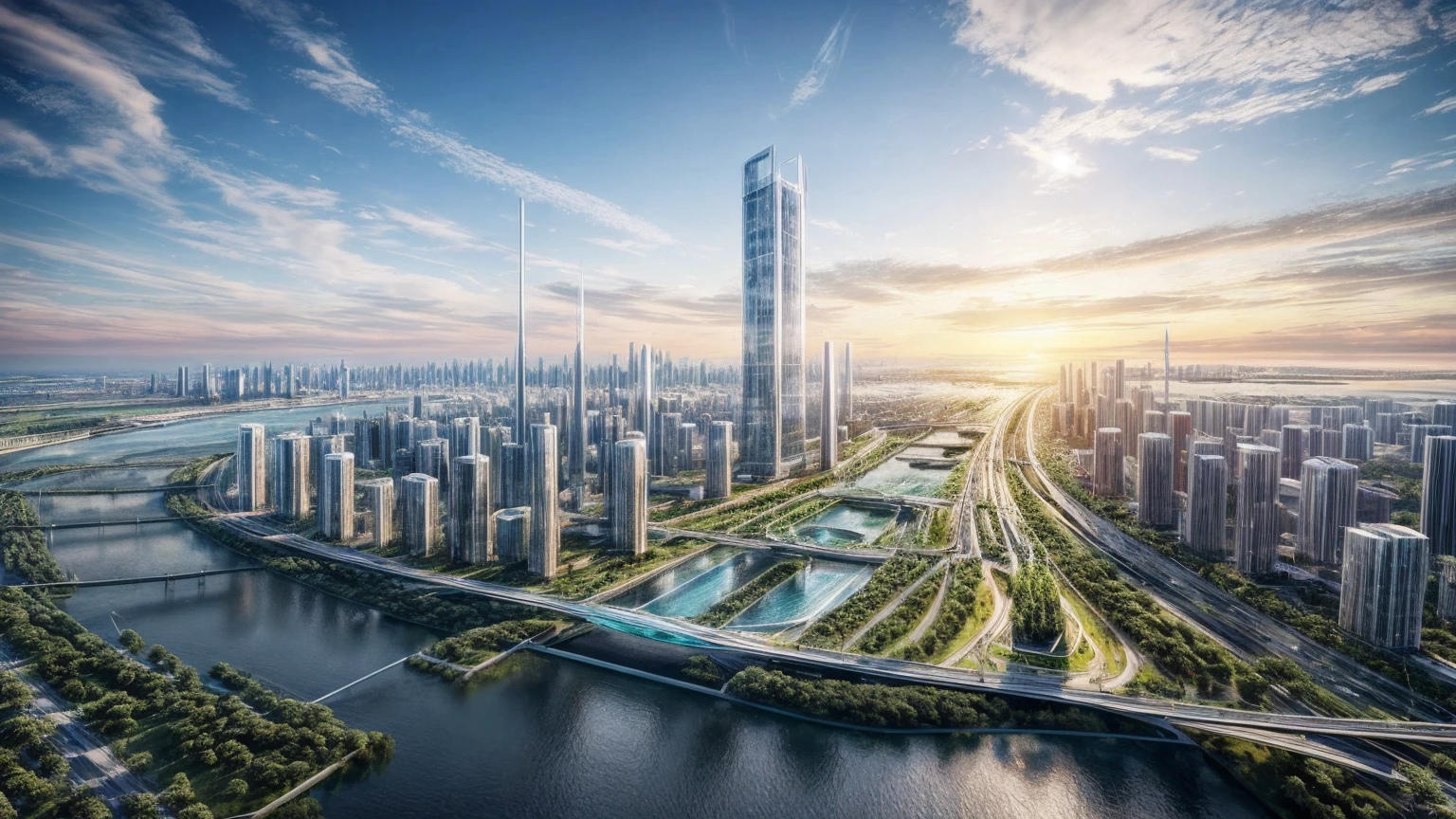 (Best quality,4K,8K,A high resolution,Masterpiece:1.2),Ultra-detailed,(Realistic,Photorealistic,photo-realistic:1.37),Futuristic floating city,Futuristic technology,Huge urban high-tech tablet platform,Airship,Floating in the sky,Futuristic city,Small airships around,High-tech hemispherical platform,Colorful lights,Advanced architecture,modernn architecture,skyscrapper,Access the cloud,Scenic beauty,view over city,Impressive design,Blend seamlessly with nature,energetic and vibrant atmosphere,Futuristic transportation system,Parking is suspended,Transparent path,Lush greenery,Sky gardens,cascading waterfalls,Magnificent skyline,reflections on the water,Sparkling river,Architectural innovation,futuristic skyscrapers,Transparent dome,The shape of the building is unusual,Elevated walkway,Impressive skyline,Glowing lights,Futuristic technology,Minimalist design,Scenic spots,Panoramic view,Cloud Piercing Tower,Vibrant colors,epic sunrise,epic sunset,Dazzling light display,magical ambiance,The future city,Urban Utopia,LuxuryLifestyle,Innovative energy,sustainable development,Smart city technology,Advanced infrastructure,Tranquil atmosphere,Nature and technology live in harmony,Awesome cityscape,Unprecedented urban planning,Architecture connects seamlessly with nature,High-tech metropolis,A cutting-edge engineering marvel,The future of urban living,Visionary architectural concept,Energy-efficient buildings,Harmony with the environment,A city floating above the clouds,Utopian dreams become reality,The possibilities are endless,State-of-the-art transportation network,Green energy integration,Innovative materials,Impressive holographic display,Advanced communication system,Breathtaking aerial view,Quiet and peaceful environment,Modernist aesthetics,Ethereal beauty