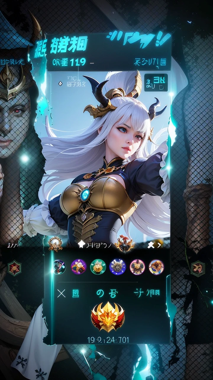 Masterpiece, ultra HD, detailed all picture, a close up of a devil, dyrroth from mobile legend, evil, extremely detailed artgerm, mobile legends character, inspired by Dyrroth, Six pack chest and abs, yellow jewel above the chest.