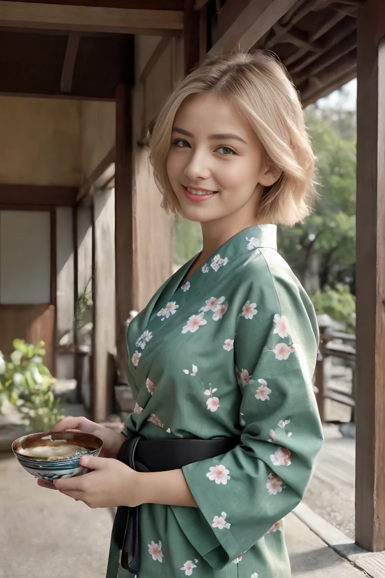 High Resolution, ​masterpiece, 1girl, alone, best quality, realistic, 

blond hair, short hair, ((Beautiful breasts)), sexy abs

(Pose: The woman is standing outdoors, holding a bowl of green tea dessert with one hand and a spoon in the other, ready to take a bite. She is slightly angled towards the camera, giving a candid and natural look.)

(Angle: The angle is a mid-shot, focusing on her upper body and capturing the background details of a traditional Japanese street. The lighting is soft and natural, highlighting her and the surroundings beautifully.)

(Expression: She has a pleasant and slightly surprised expression, with her mouth slightly open as she looks at the camera. Her expression adds a sense of spontaneity and charm to the scene.)

(Outfit: The woman is dressed in a beautiful floral-patterned yukata (a casual summer kimono), with a green obi (belt) tied around her waist. She carries a matching green kinchaku (traditional Japanese drawstring bag), complementing her outfit and adding to the authenticity of the scene.)

((Beautiful breasts)), BIG ASS, Thigh gap (sexy woman), (20 age old), evil smile , aroused, gros seins couverts, regard magnifique, cheveux blonds, 25 ans, jeune femme 4K, HDR.  (James C. Christensen:1.2|Jeremy Lipking:1.1), fit, sporty, Amazonian structure, muscular physique, Muscular arms, erotic beautiful body of a queen, 

(Dynamic camera:1.2), (​masterpiece), (best quality:1.2), Intricate detailing, Skin deepening,

 (Very detailed skin:1.2), shadows, contrast, cinematic lights ultra high resolution, Kodak vision colors, extremadamente detallado, Realistic, maximum details, real life, fotorrealismo, 8K UHD, 4K, ultra-detailed,