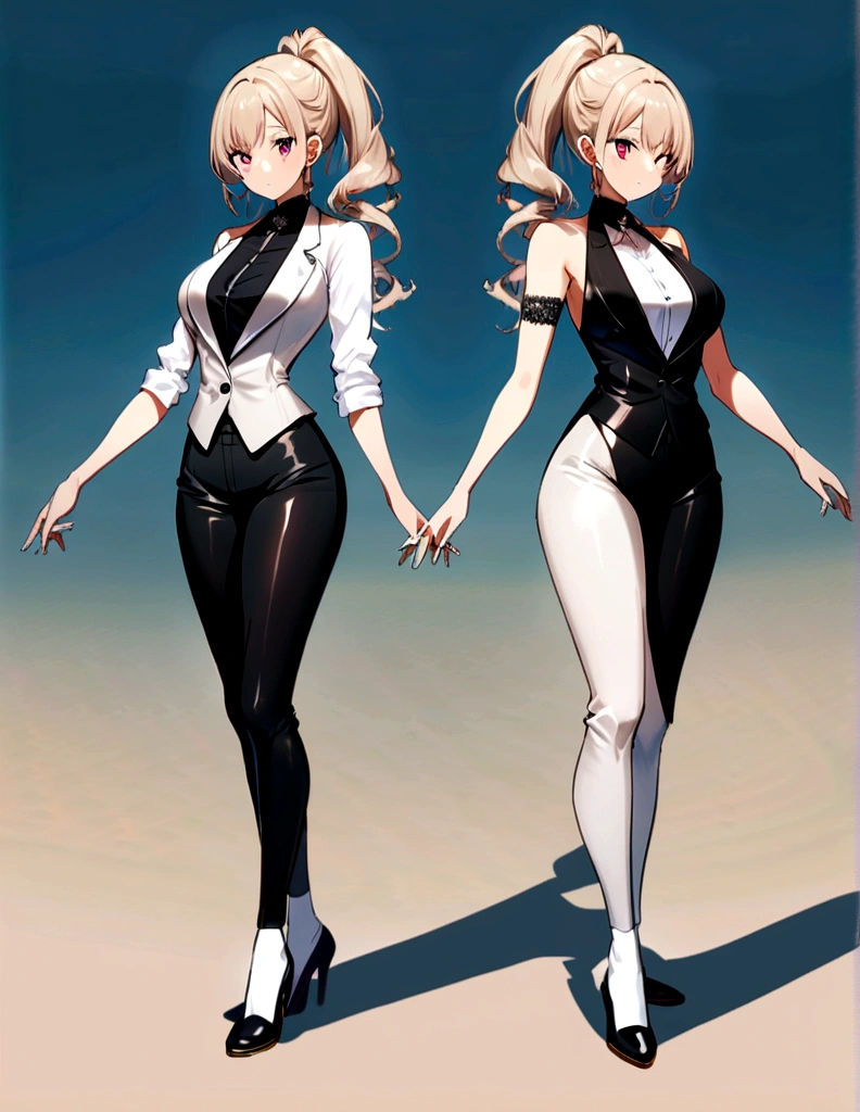 full body,free hair, saxy body