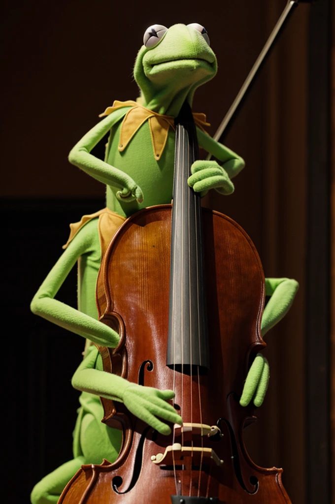 Kermit playing the cello