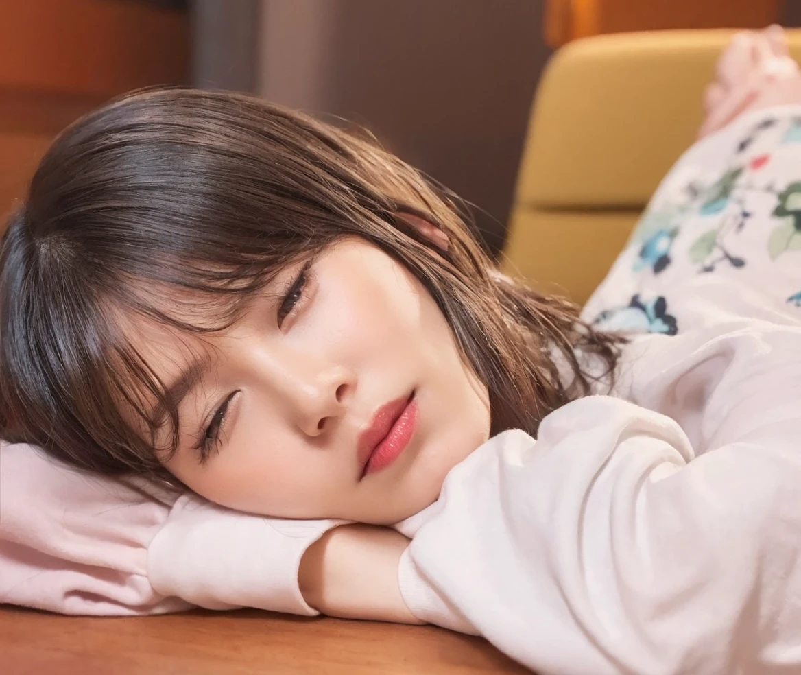 randome pose, mix4, (8K, Raw photography, top-quality, masterpiece: 1.45), (realisitic, Photorealsitic: 1.37), one girls, cute little, A smile、Cityscape, natta, profetional lighting, plain,a park,photon maping, Radio City, physically-based renderingt, Gradient black hair, white hair, Straight short bob cut,gals,a handsome, girl with, large full breasts,long-sleeve,cloak,Autumn clothes,Autumn outfit,top quality photo, hight resolution, 1080P, (clearface), (Detailed face description), (Detailed hand description), (masterpiece), lifelike, extreme light and shadows, dishevled hair, masterpiece, lush detail, (Fine facial features), (Highest Quality Photos), (masterpiece), (finely eye), dual、Look in front of you, Fine clavicle,Emphasis on the armpits、Show lower milk,