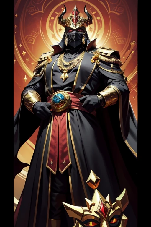 Lord Avarax is an imposing and imposing figure, wrapped in extravagant robes adorned with precious stones. His eyes shine with greed, and his every action is driven by an insatiable desire for wealth and power. Has accumulated a large amount of treasures and magical artifacts beyond imagination, all for the pursuit of your unlimited greed, gold mask