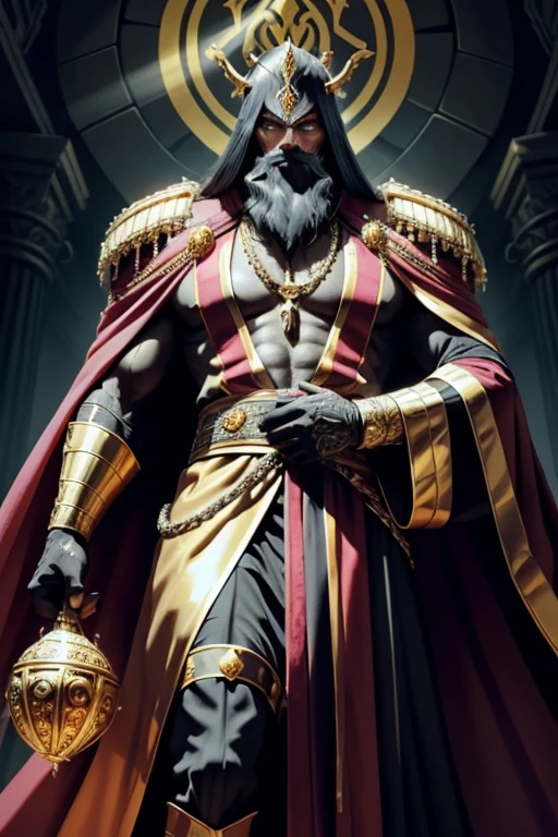 Lord Avarax is an imposing and imposing figure, wrapped in extravagant robes adorned with precious stones. His eyes shine with greed, and his every action is driven by an insatiable desire for wealth and power. Has accumulated a large amount of treasures and magical artifacts beyond imagination, all for the pursuit of your unlimited greed, gold mask