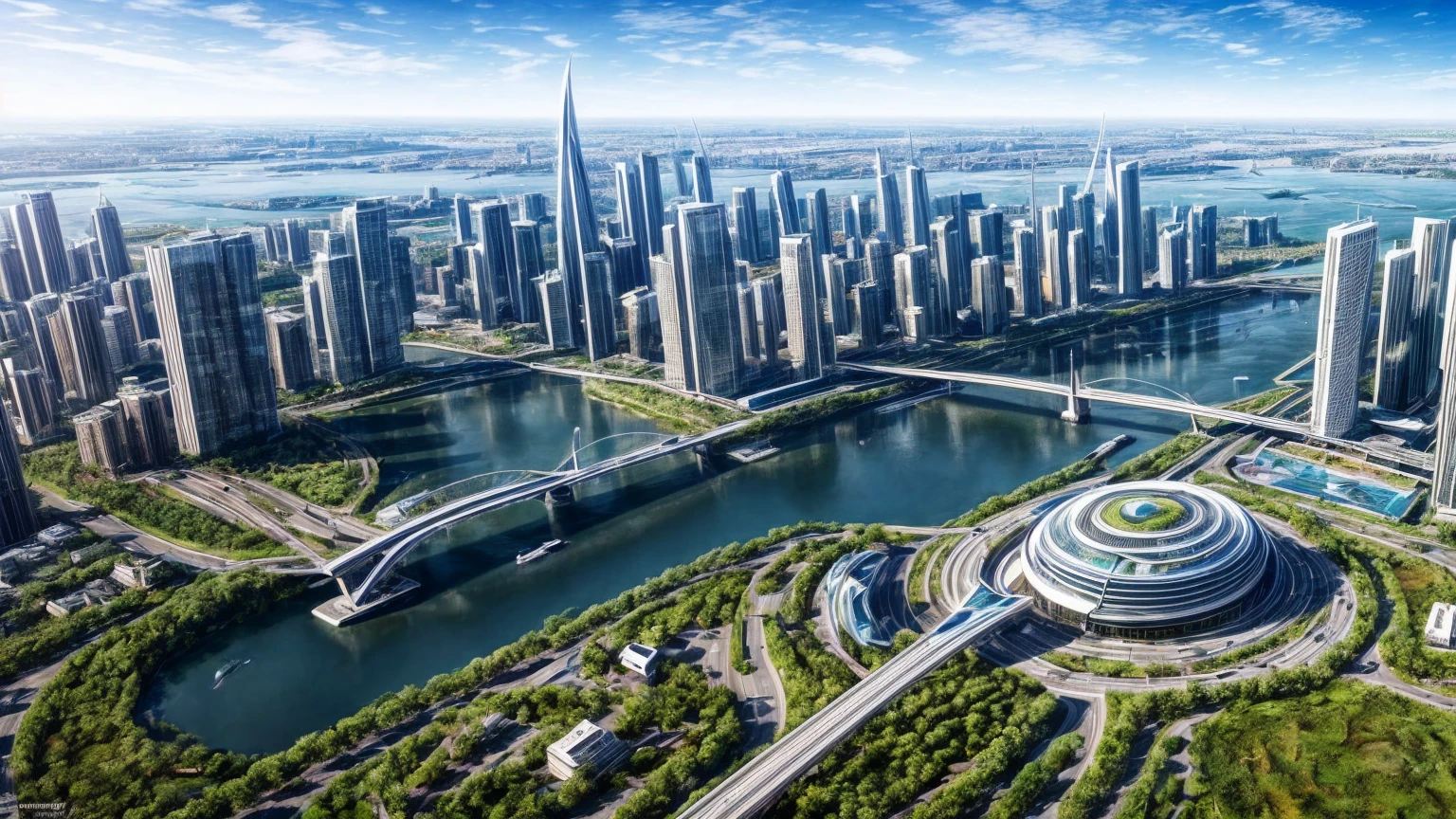 (Best quality,4K,8K,A high resolution,Masterpiece:1.2),Ultra-detailed,(Realistic,Photorealistic,photo-realistic:1.37),Futuristic floating city,Futuristic technology,Huge urban high-tech tablet platform,Airship,Floating in the sky,Futuristic city,Small airships around,High-tech hemispherical platform,Colorful lights,Advanced architecture,modernn architecture,skyscrapper,Access the cloud,Scenic beauty,view over city,Impressive design,Blend seamlessly with nature,energetic and vibrant atmosphere,Futuristic transportation system,Parking is suspended,Transparent path,Lush greenery,Sky gardens,cascading waterfalls,Magnificent skyline,reflections on the water,Sparkling river,Architectural innovation,futuristic skyscrapers,Transparent dome,The shape of the building is unusual,Elevated walkway,Impressive skyline,Glowing lights,Futuristic technology,Minimalist design,Scenic spots,Panoramic view,Cloud Piercing Tower,Vibrant colors,epic sunrise,epic sunset,Dazzling light display,magical ambiance,The future city,Urban Utopia,LuxuryLifestyle,Innovative energy,sustainable development,Smart city technology,Advanced infrastructure,Tranquil atmosphere,Nature and technology live in harmony,Awesome cityscape,Unprecedented urban planning,Architecture connects seamlessly with nature,High-tech metropolis,A cutting-edge engineering marvel,The future of urban living,Visionary architectural concept,Energy-efficient buildings,Harmony with the environment,A city floating above the clouds,Utopian dreams become reality,The possibilities are endless,State-of-the-art transportation network,Green energy integration,Innovative materials,Impressive holographic display,Advanced communication system,Breathtaking aerial view,Quiet and peaceful environment,Modernist aesthetics,Ethereal beauty