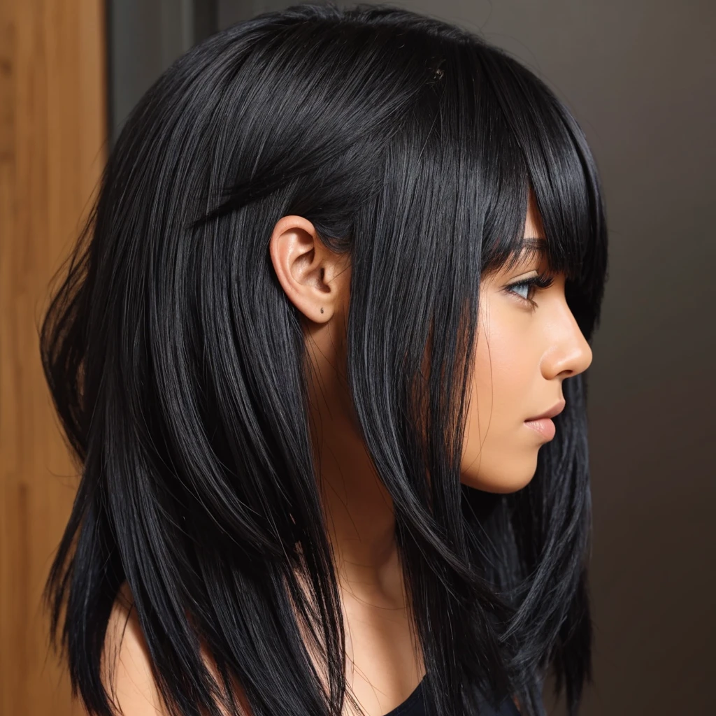 Black firl with type 3b hair