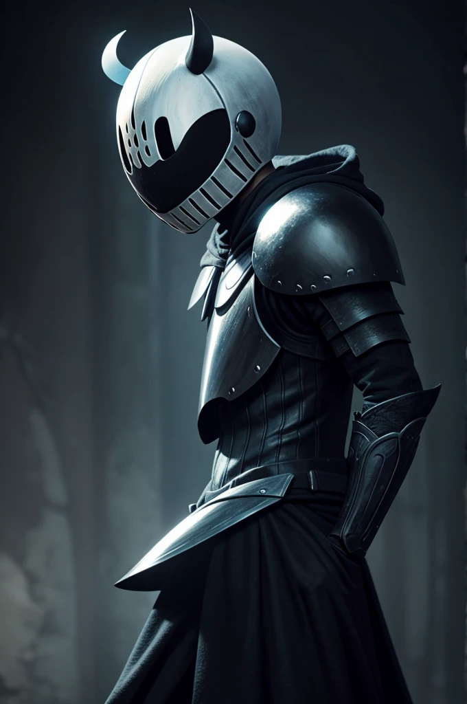 Could you recreate the main character of Hollow Knight in a realistic image?
