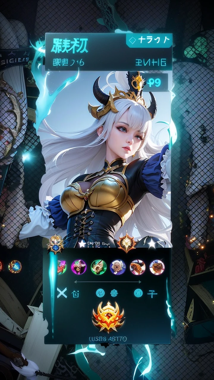 Masterpiece, ultra HD, detailed all picture, a close up of a devil, dyrroth from mobile legend, evil, extremely detailed artgerm, mobile legends character, inspired by Dyrroth, Six pack chest and abs, yellow jewel above the chest.