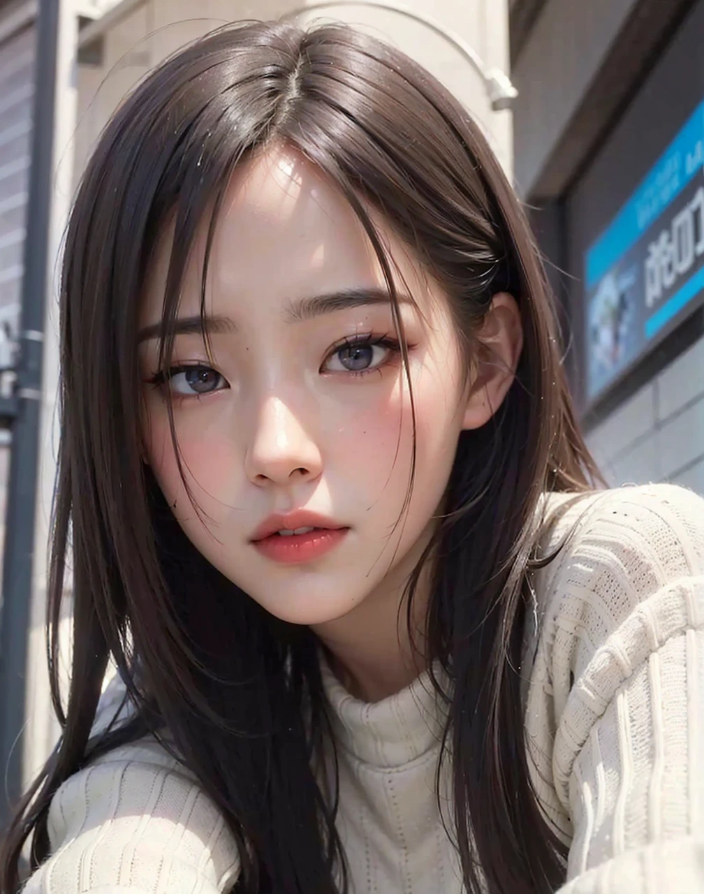 (masterpiece), best quality, expressive eyes, perfect face, (8k, best quality, masterpiece:1.2),(best quality:1.0), (ultra highres:1.0), body full shot, solo, Beautiful girl, 19 years old, cool expression, sexy lips,  black hair, Wet hair, Wearing business clothes, wet clothes, Walking in the pouring rain, cinematic shot, aesthetic rain, long shot