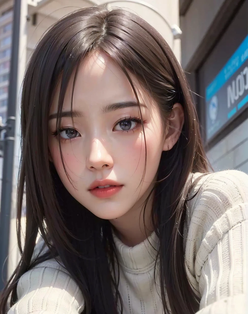 (masterpiece), best quality, expressive eyes, perfect face, (8k, best quality, masterpiece:1.2),(best quality:1.0), (ultra highres:1.0), body full shot, solo, Beautiful girl, 19 years old, cool expression, sexy lips, black hair, Wet hair, Wearing business clothes, wet clothes, Walking in the pouring rain, cinematic shot, aesthetic rain, long shot