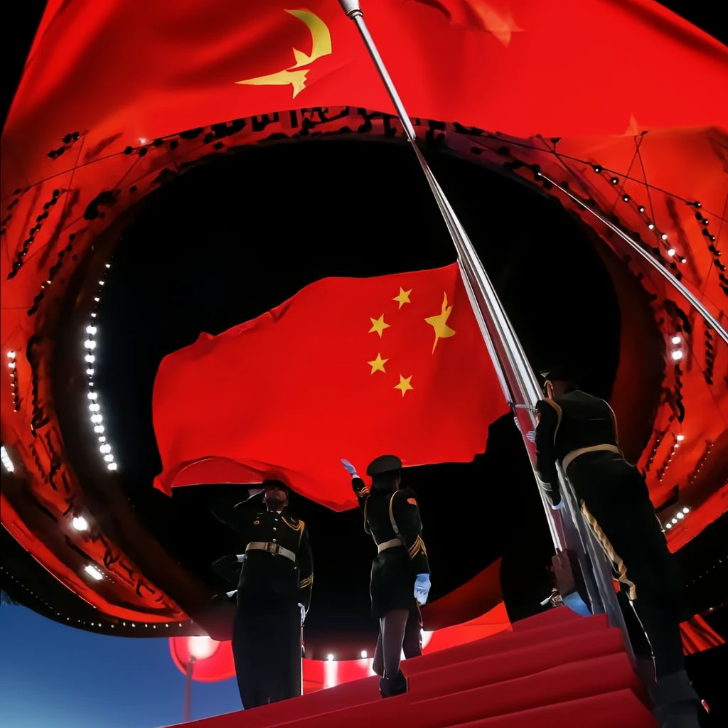 China's five-star red flag，red，