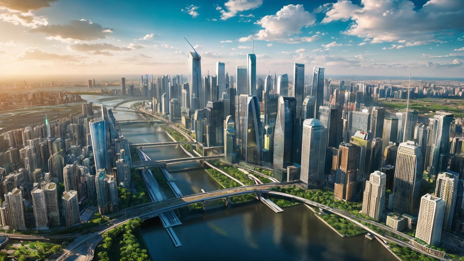 (Best quality,4K,8K,A high resolution,Masterpiece:1.2),Ultra-detailed,(Realistic,Photorealistic,photo-realistic:1.37),Futuristic floating city,Futuristic technology,Huge urban high-tech tablet platform,Airship,Floating in the sky,Futuristic city,Small airships around,High-tech hemispherical platform,Colorful lights,Advanced architecture,modernn architecture,skyscrapper,Access the cloud,Scenic beauty,view over city,Impressive design,Blend seamlessly with nature,energetic and vibrant atmosphere,Futuristic transportation system,Parking is suspended,Transparent path,Lush greenery,Sky gardens,cascading waterfalls,Magnificent skyline,reflections on the water,Sparkling river,Architectural innovation,futuristic skyscrapers,Transparent dome,The shape of the building is unusual,Elevated walkway,Impressive skyline,Glowing lights,Futuristic technology,Minimalist design,Scenic spots,Panoramic view,Cloud Piercing Tower,Vibrant colors,epic sunrise,epic sunset,Dazzling light display,magical ambiance,The future city,Urban Utopia,LuxuryLifestyle,Innovative energy,sustainable development,Smart city technology,Advanced infrastructure,Tranquil atmosphere,Nature and technology live in harmony,Awesome cityscape,Unprecedented urban planning,Architecture connects seamlessly with nature,High-tech metropolis,A cutting-edge engineering marvel,The future of urban living,Visionary architectural concept,Energy-efficient buildings,Harmony with the environment,A city floating above the clouds,Utopian dreams become reality,The possibilities are endless,State-of-the-art transportation network,Green energy integration,Innovative materials,Impressive holographic display,Advanced communication system,Breathtaking aerial view,Quiet and peaceful environment,Modernist aesthetics,Ethereal beauty