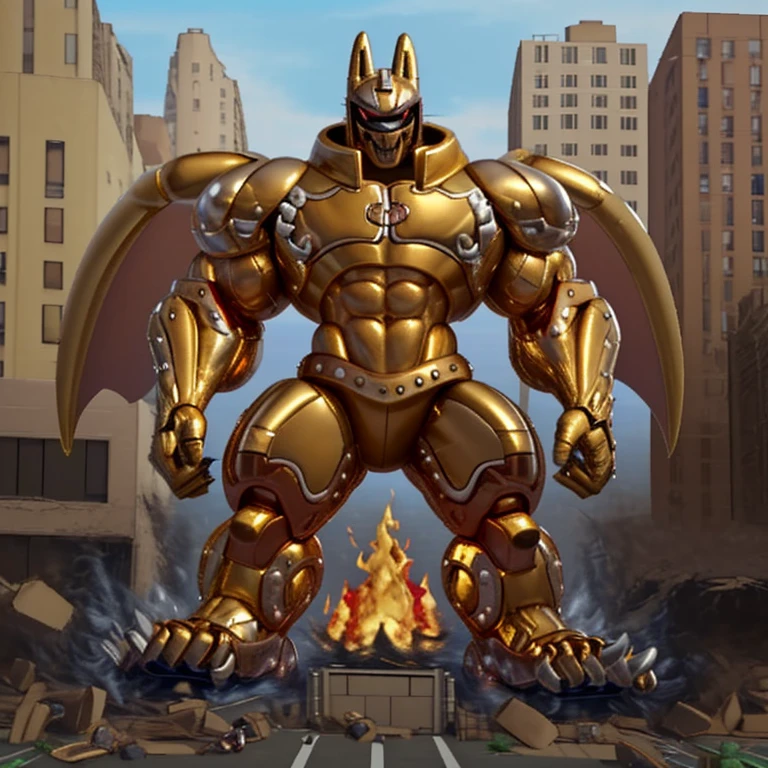(masterpiece. official art. 8k. best quality. detailed full body. full body.)
(situation 1 : dominating Shiny_Mega_Lucario. terra_macro, macro. GTS)
(situation 2 :smoke and flames rising from the destruction in the city)
(Additional details 1: BlackKnight_fe. Armor. Cape. Helmet.. high-tech bio-mecha armor. real texture material. whole body shines like metal. Wearing cyberpunk mecha. emphasizes the muscles. suit fully made of metal. intricate armor. Robotic suit. suit fully made of metal. cyborg. Powered exoskeleton with the same design as Shiny_Mega_Lucario).
(Additional details 2: Detailed head. Detailed Body. Detailed abs. gigantic muscles. HYPER MUSCLES. Gigachad Muscular. big muscle. pecs. triceps. traps. unusually developed muscular body. body full of huge muscles. showing off muscles. pectorales enormes. Exaggeratedly huge muscles. huge muscles. long legs.).
(Additional details 3: nj5furry, Spread wings. It has wings. black have big wings. The claws are sharp. Sharp teeth.).