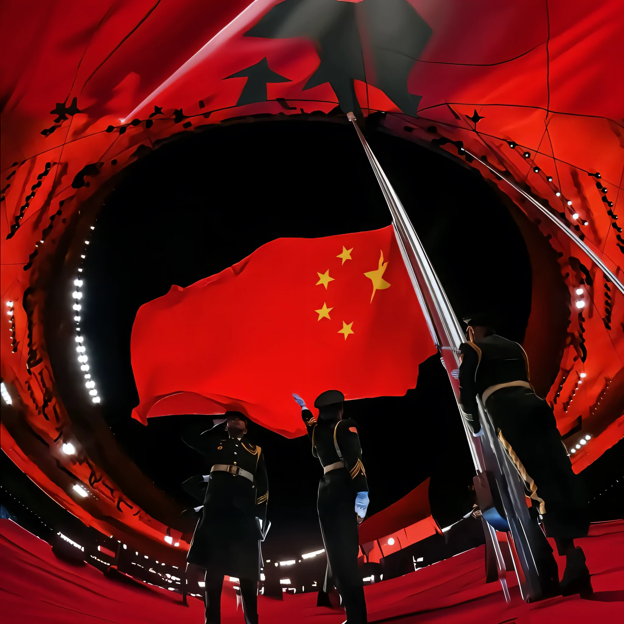 China's five-star red flag，red，