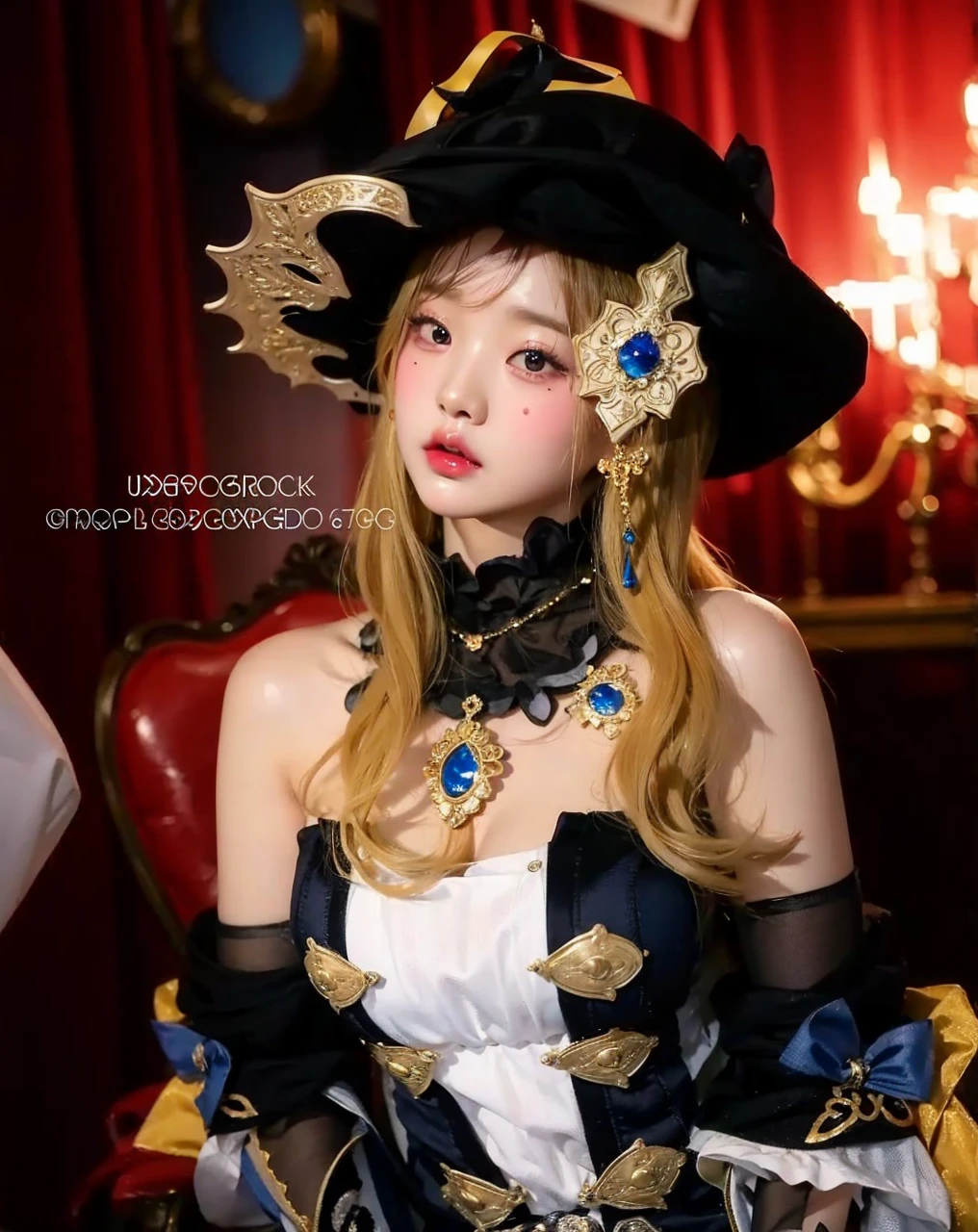 Wonyoung from IVE face, foto realista, ultra HD, 8k, big juicy lips