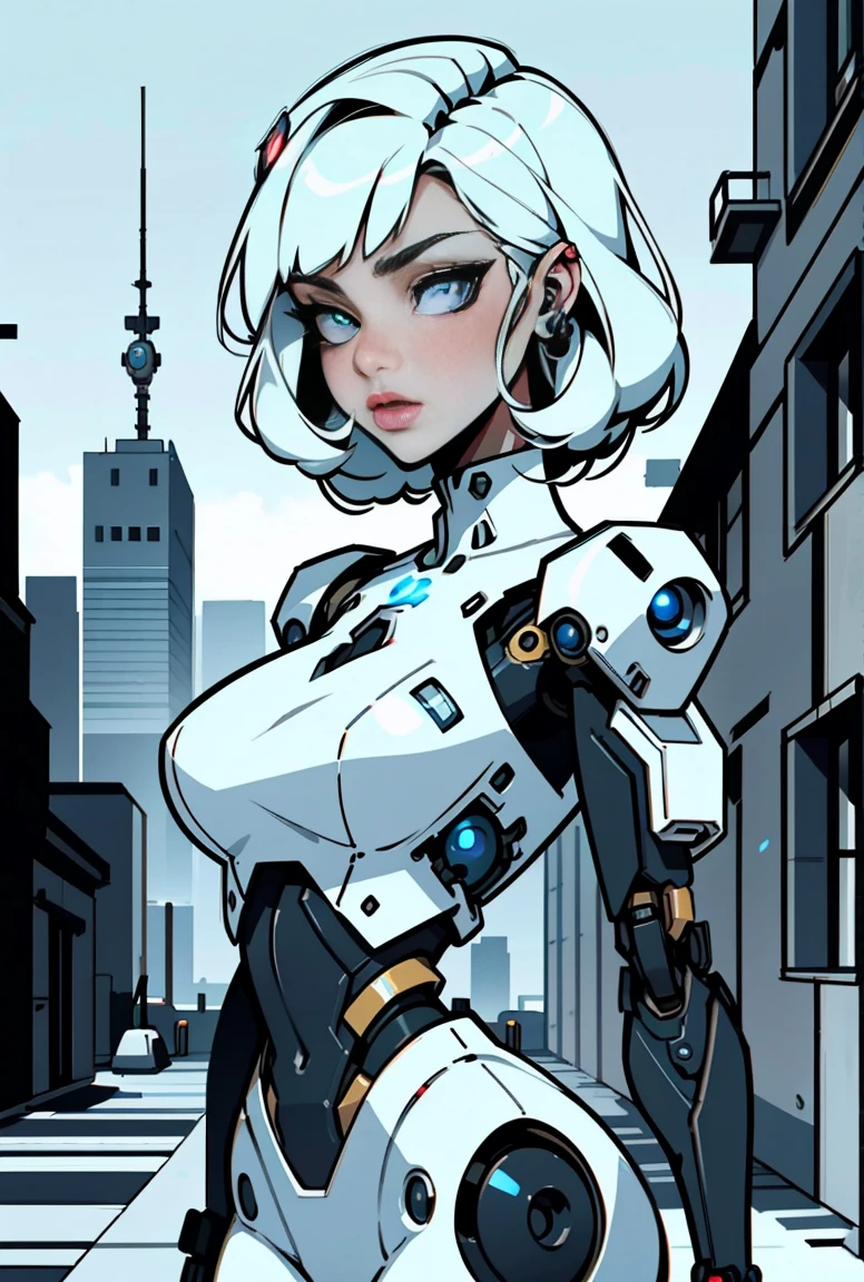There is a woman in a robot suit posing next to an ancient building, Beautiful white girl half cyborg, Cute cyborg girl, Beautiful girl cyborg, Perfect Robot Girl, Cyborg girl, Young cyborg grady, Beautiful Female Robot, Beautiful robot woman, cyborg girl, perfect cyborg female, porcelain cyborg, Female robot, Beautiful cyborg images