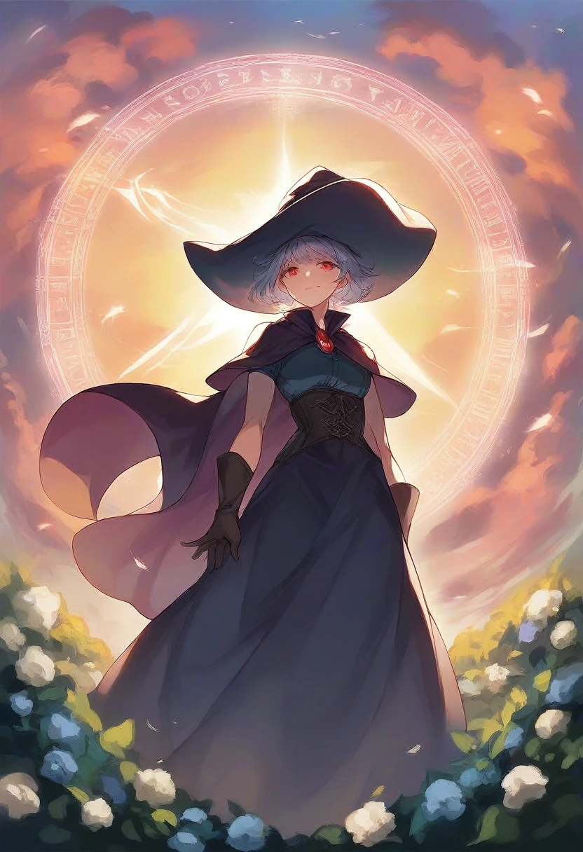 depicts a modern-day witch who has embraced the world of cybernetics to enhance her magical abilities. The artwork should convey the enchanting blend of traditional witchcraft and futuristic technology. Here are some specific elements to include: The Witch's Lair: The setting should be a cozy yet slightly eerie room, filled with magical books, crystal balls, potion ingredients, and antique furnishings. The room should be dimly lit by candles and a soft, mystical glow emanating from her cybernetic enhancements. The Cyborg Witch: The central focus of the artwork is the witch herself. She's a striking figure with a mix of traditional witch attire and cybernetic enhancements. Her clothing should have a witchy, occult aesthetic, with flowing robes, a pointed hat, and an intricate pentagram necklace. Her arms, however, have been upgraded with cybernetic components that incorporate magical symbols and glowing runes. Magical Interface: The witch is in the midst of casting a spell, with a holographic, touch-screen interface floating before her. This interface includes spell incantations, arcane symbols, and digital components, demonstrating her fusion of magic and technology. Spell Ingredients: On a nearby table, there should be a collection of spell ingredients, like herbs, potions, and magical artifacts. Some of these items may have been modified with cybernetic enhancements, blurring the line between the natural and the technological. Familiar: The witch's familiar, perhaps a cat or raven, should be present in the scene, serving as her magical companion. The familiar could also have subtle cybernetic enhancements or glowing eyes. Glowing Runes: The room should be adorned with ancient symbols and glowing runes on the walls and floor, contributing to the magical atmosphere. Aetherial Lighting: Use a combination of mystical, ethereal lighting and cybernetic glows to create a captivating interplay of light and shadow. The contrast between the tradit