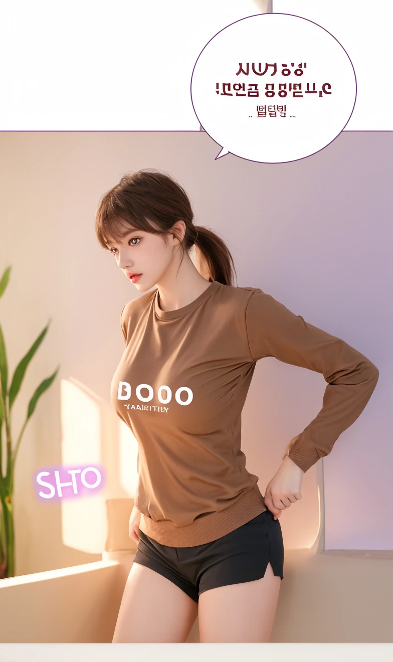 (((top-quality、32K、8K、masterpiece:1.3))、(独奏:1.4)、((Left and right symmetrical eyes、Eyes of the same size on the left and right、Balanced face、View here:1.5))、super-detaild skin、hyperdetailed face、A detailed eye、二重まぶた、(((Ear-length bob hair:1.7、Glossy and straight hair:1.5)))、(airy bangs、tiny chest:1.3)、String panties、((Oversized sweatshirt:1.35))、Seductive open lip、(inside in room、livingroom)、sweat body、Whip thighs、choker necklace